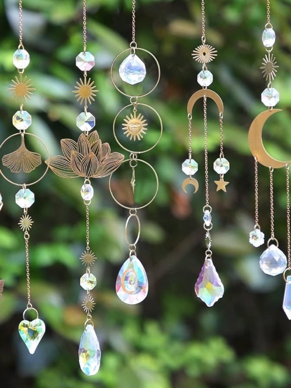 Random Moon/Sun/Floral Crystal Sun Catchers